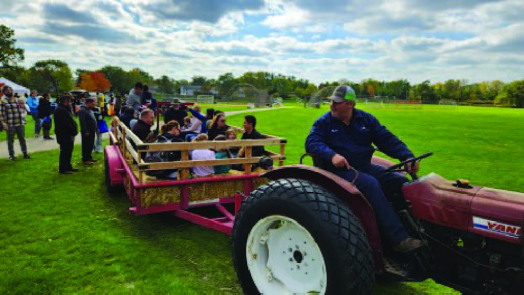 hayride with tractor